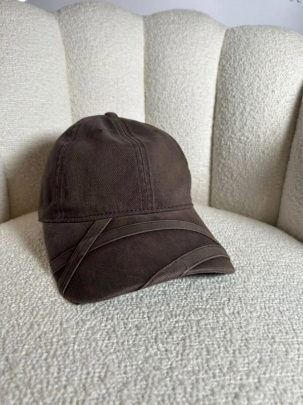Crossed-Strap Cap — Brown