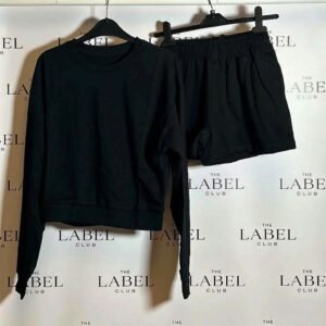 ALJMPRSTBLK DONE Jumper & Shorts Set — Black