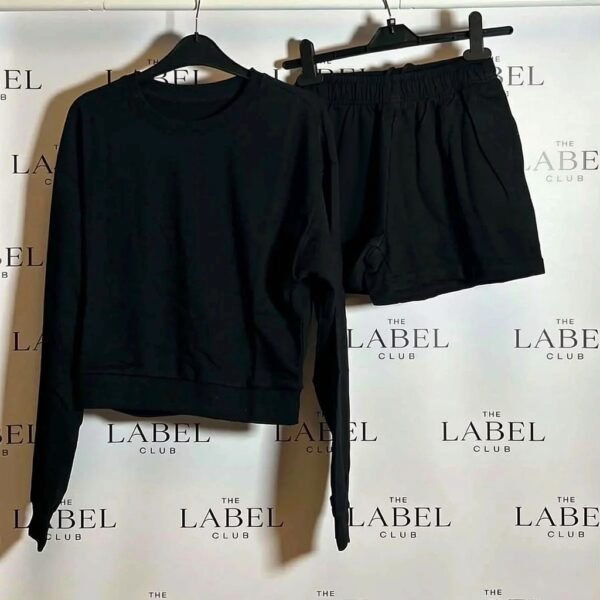 ALJMPRSTBLK DONE Jumper & Shorts Set — Black