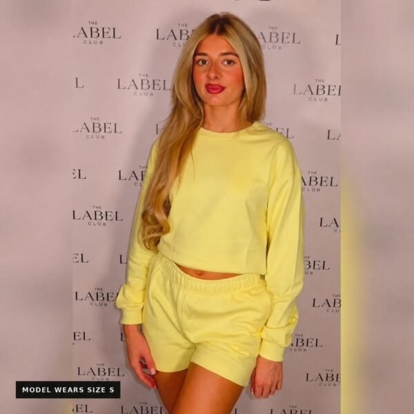 ALJMPRSTYEL.shop_-1 Jumper & Shorts Set — Yellow