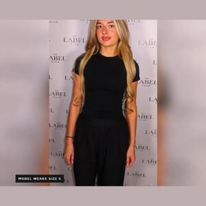 ALPNTSSTBLK.shop_-1 Tee & Wide-Leg Pants Set — Black
