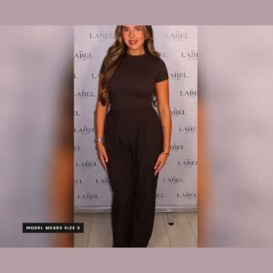 ALPNTSSTBRN.shop_-1 Tee & Wide-Leg Pants Set — Espresso Brown
