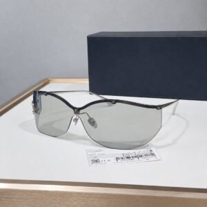 CH9582-SILVER-GREEN.shop Shield Sunglasses — Silver / Green