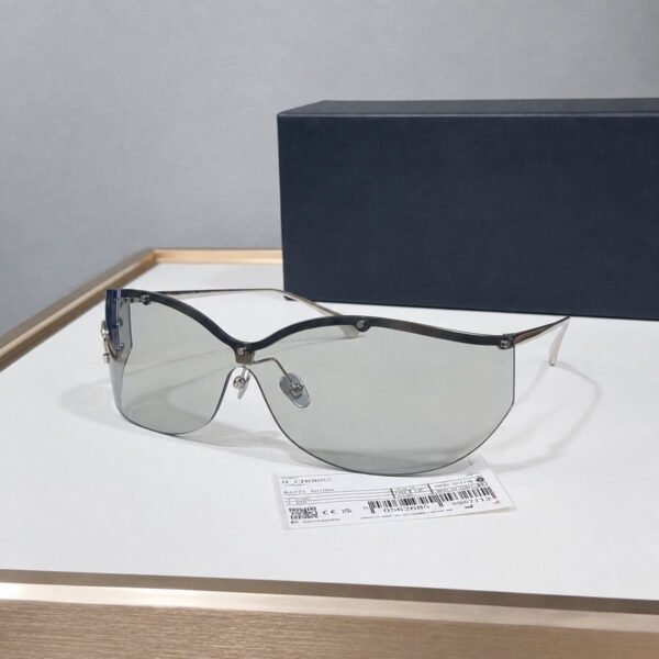 Shield Sunglasses — Silver / Green