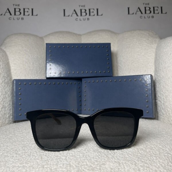 GCCSQBLK.shop Oversized Square Sunglasses — Black / Green