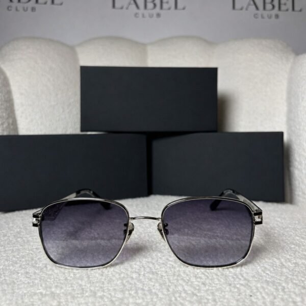 Blade Rounded Square Sunglasses — Silver