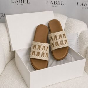 Raffia Logo Slides — Tan