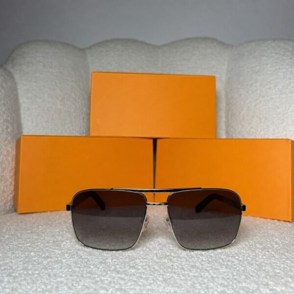 Navigator Sunglasses — Silver / Brown