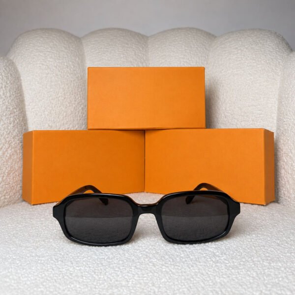 Rectangular Sunglasses — Black